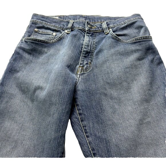 Lacoste Mens 26US Wash Denim Jeans Relaxed Straight Fit Black Label Logo - Picture 3 of 15